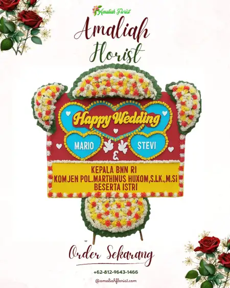 Papan Bunga Pernikahan Garung Lor